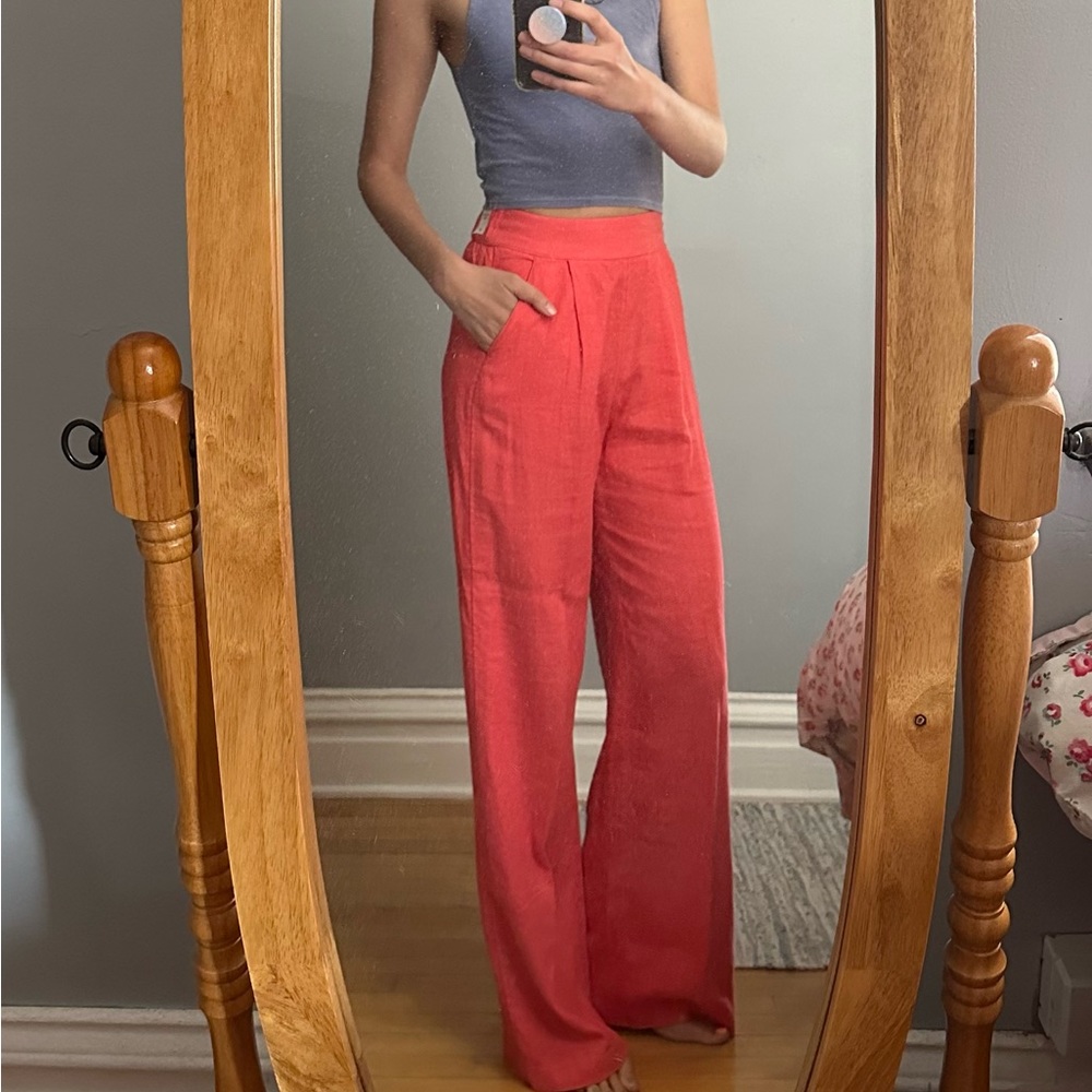 Abercrombie & Fitch linen blend pull on pants